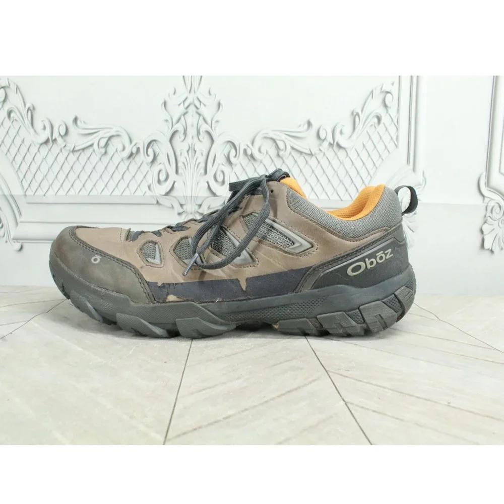 Oboz Sawtooth X Low Shoes Brown Leather Mesh Hiking Trail Shoes 11 W - Picture 1 of 9